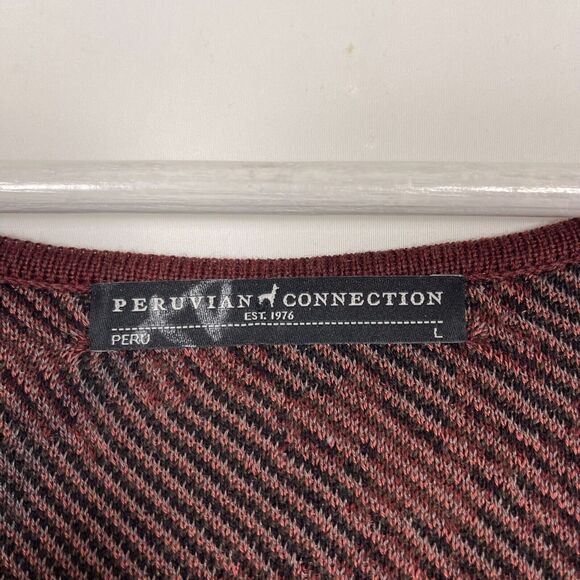 SOLD Peruvian Connection Midi Sweater Dress L Long Sleeves Tapestry Pima Cotton - Picture 4 of 11